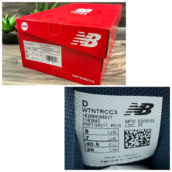 ⛔️SOLD⛔️NIB New Balance WIDE WIDTH Nitrel v3 Trail Running Shoes WTNTRCC3 Indigo - Picture 13 of 14